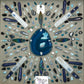 shadow box art, crystals, leather, gemstones, gems, sacred geometry, healing art, crystal art, crystal grid, energy healing, Amazonite, Blue Apatite, Blue Agate, Blue Aura Quartz, Blue Kyanite, Clear Aura Quartz, Clear Quartz, Mother of Pearl, Rainbow Moonstone, Lapis Lazuli, Larimar, Labradorite, Selenite, Hematite, Black Obsidian & Rutilated Quartz, crystal art, crystal healing, crystal energy, crystal grid, healing, healing energy, healing art, sacred geometry, handmade, luxury art