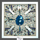 shadow box art, crystals, leather, gemstones, gems, sacred geometry, healing art, crystal art, crystal grid, energy healing, Amazonite, Blue Apatite, Blue Agate, Blue Aura Quartz, Blue Kyanite, Clear Aura Quartz, Clear Quartz, Mother of Pearl, Rainbow Moonstone, Lapis Lazuli, Larimar, Labradorite, Selenite, Hematite, Black Obsidian & Rutilated Quartz, crystal art, crystal healing, crystal energy, crystal grid, healing, healing energy, healing art, sacred geometry, handmade, luxury art