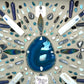 shadow box art, crystals, leather, gemstones, gems, sacred geometry, healing art, crystal art, crystal grid, energy healing, Amazonite, Blue Apatite, Blue Agate, Blue Aura Quartz, Blue Kyanite, Clear Aura Quartz, Clear Quartz, Mother of Pearl, Rainbow Moonstone, Lapis Lazuli, Larimar, Labradorite, Selenite, Hematite, Black Obsidian & Rutilated Quartz, crystal art, crystal healing, crystal energy, crystal grid, healing, healing energy, healing art, sacred geometry, handmade, luxury art